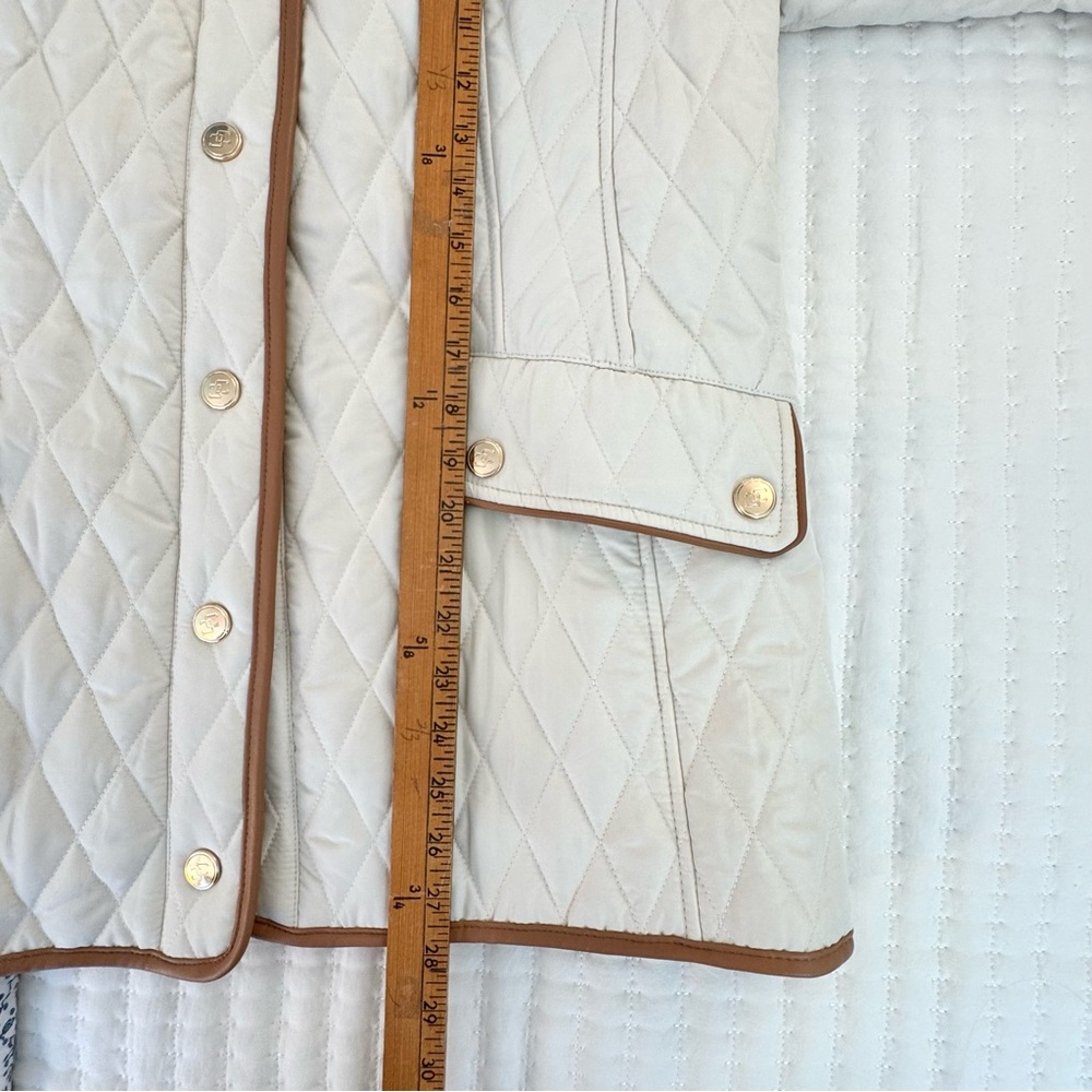 Chico’s Quilted Mid-Length Barn Jacket Natural Cream L(12) - Picture 15 of 15